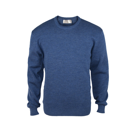 Pure Wool Mid-Weight Crew - Mystic Blue