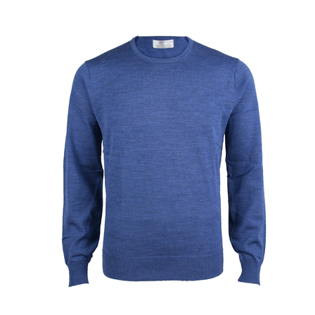 Extrafine Merino Classic Fit Crew - Mystic Blue - Silverdale, Mens ...