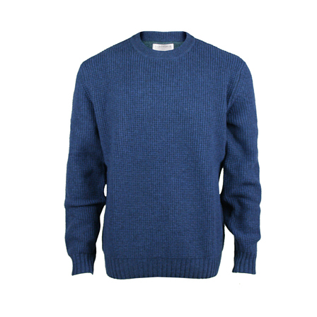 Textured Crew Neck Pullover. Ink - Silverdale, Mens Clothing & Knitwear ...