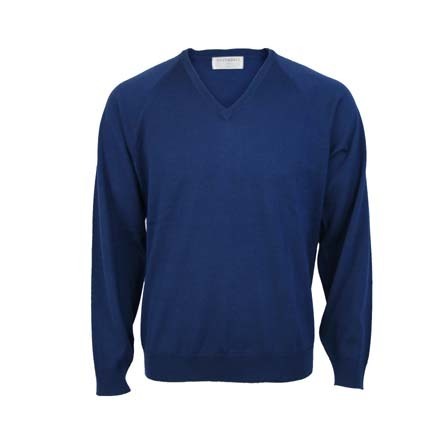 Extrafine Merino Classic Fit Vee - Marine