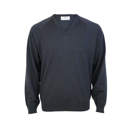 Extrafine Merino Classic Fit Vee - Coal